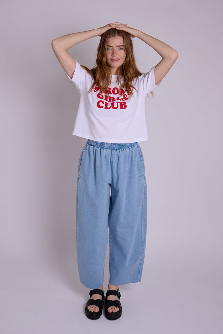 Ottie Trousers - Light Wash Denim