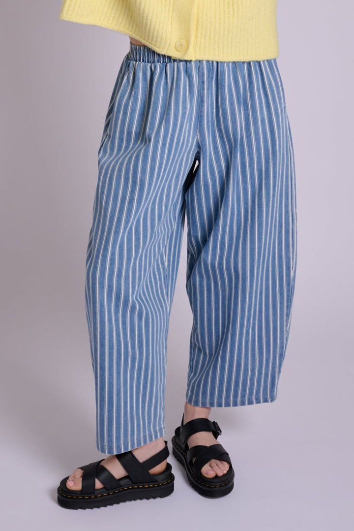 Ottie Trousers - Light Wash Denim Stripe 