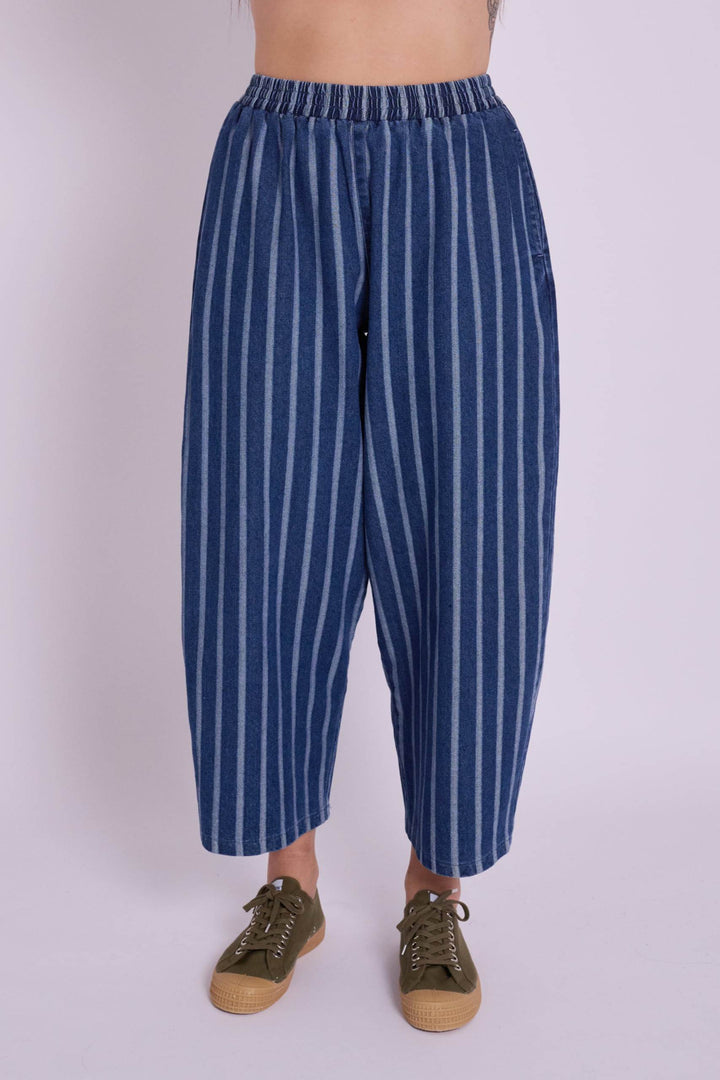 Ottie Trousers Herringbone Denim Stripe