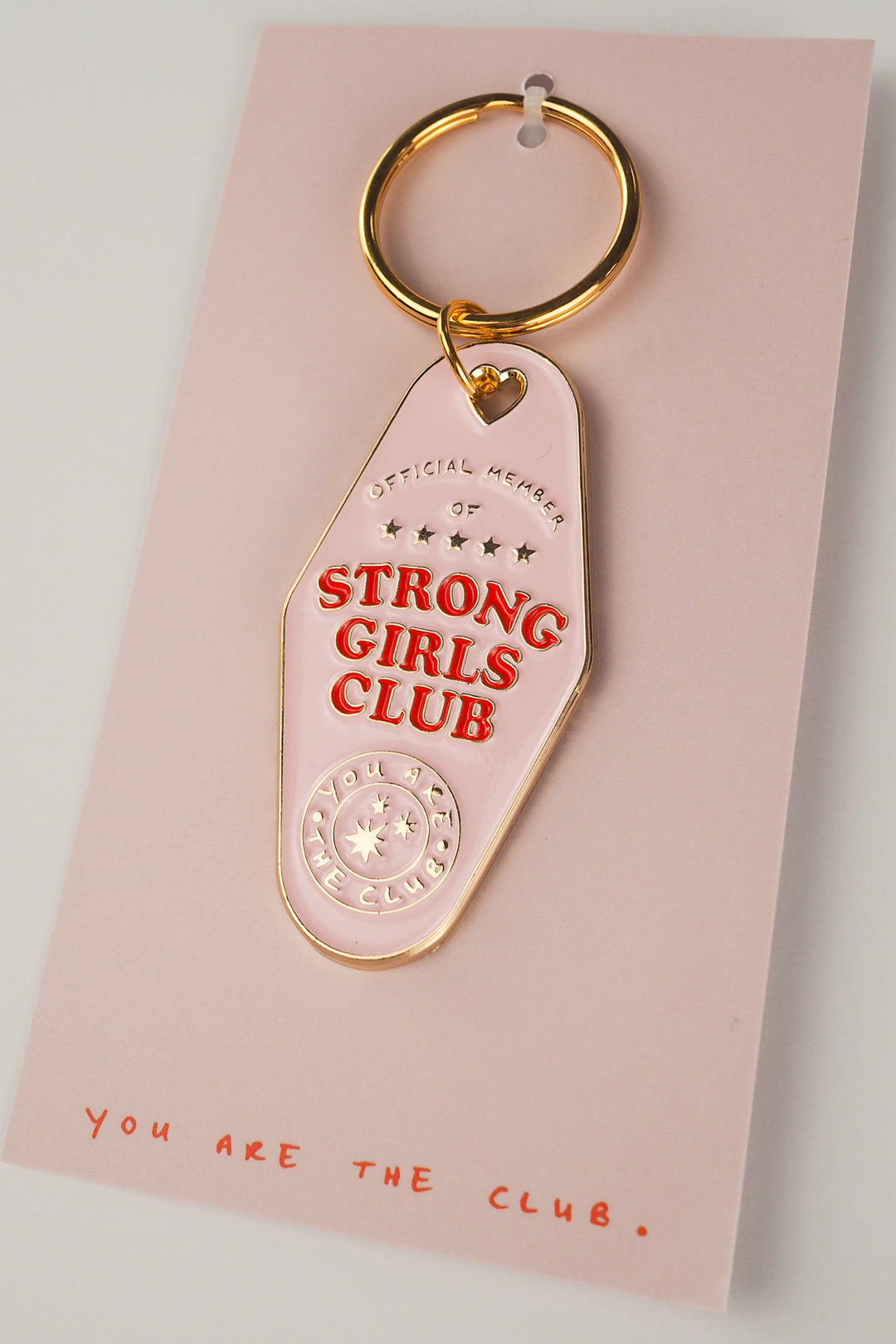 Retro Strong Girls Club Keyring