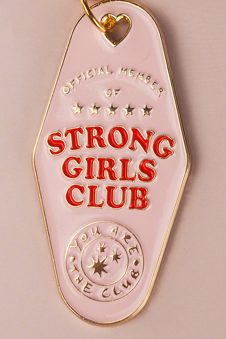 Retro Strong Girls Club Keyring