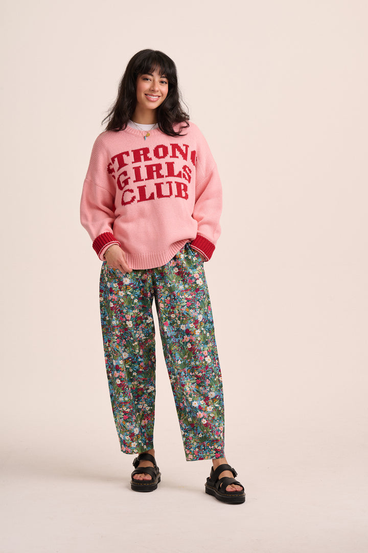 Knitted Strong Girls Club Jumper - Pink
