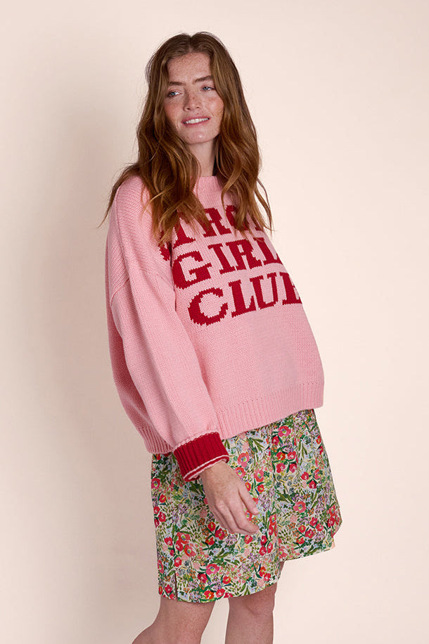 Knitted Strong Girls Club Jumper - Pink