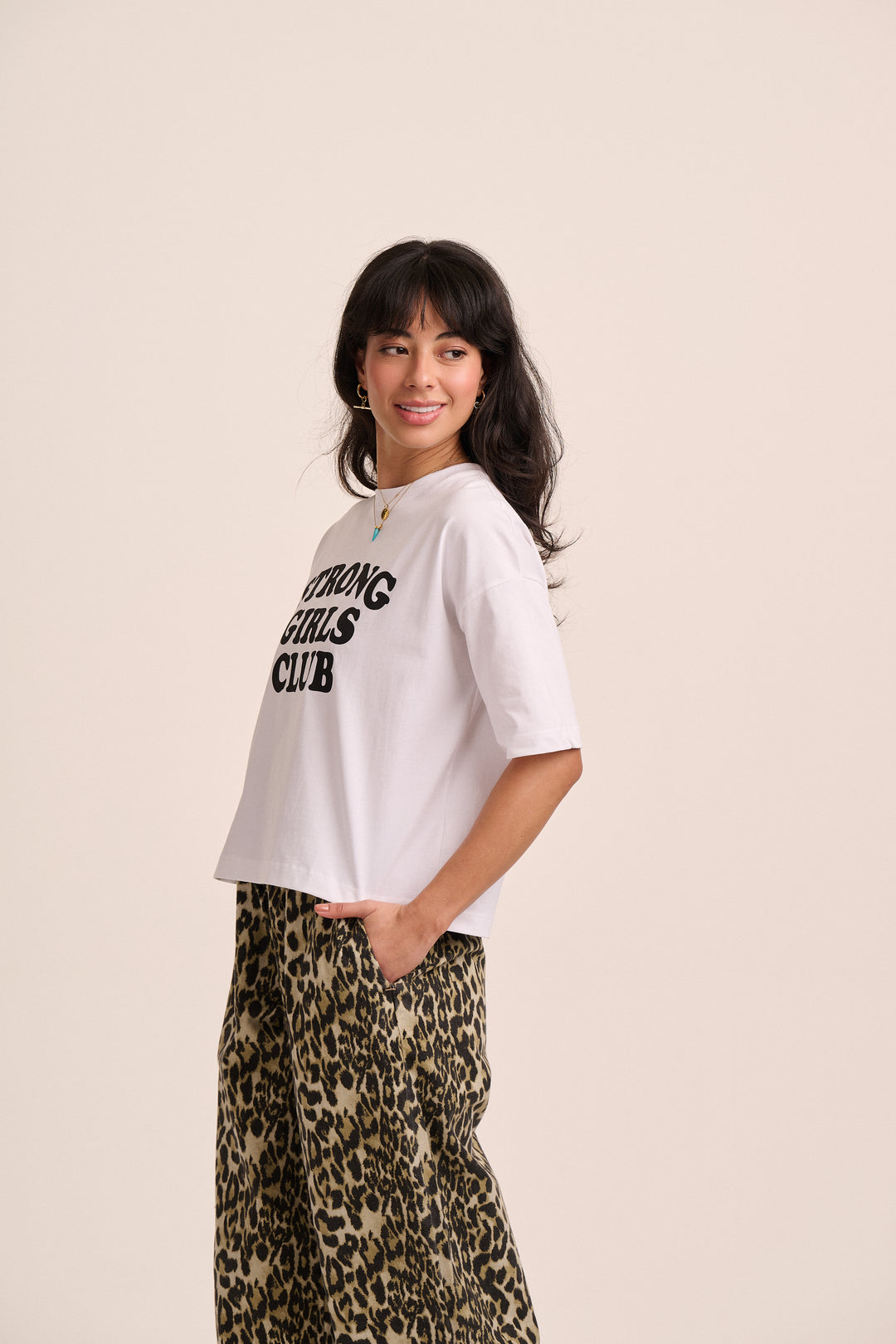 Strong Girls Club Relaxed Boxy TShirt - White