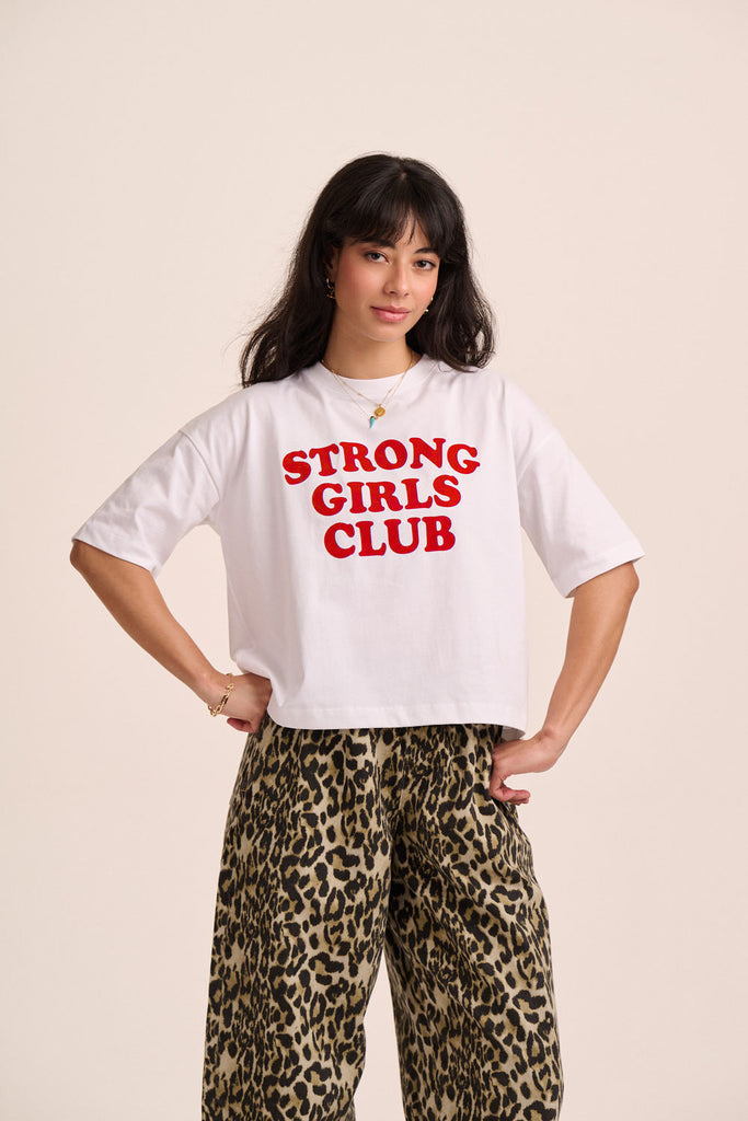 Strong Club Relaxed Boxy TShirt & Red