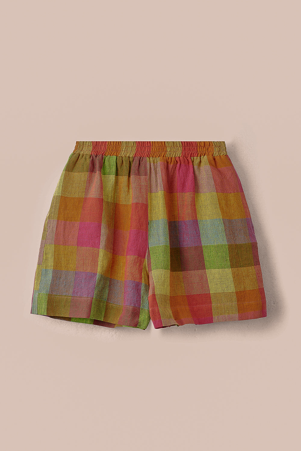 Ziggy Linen Shorts - Bright Check
