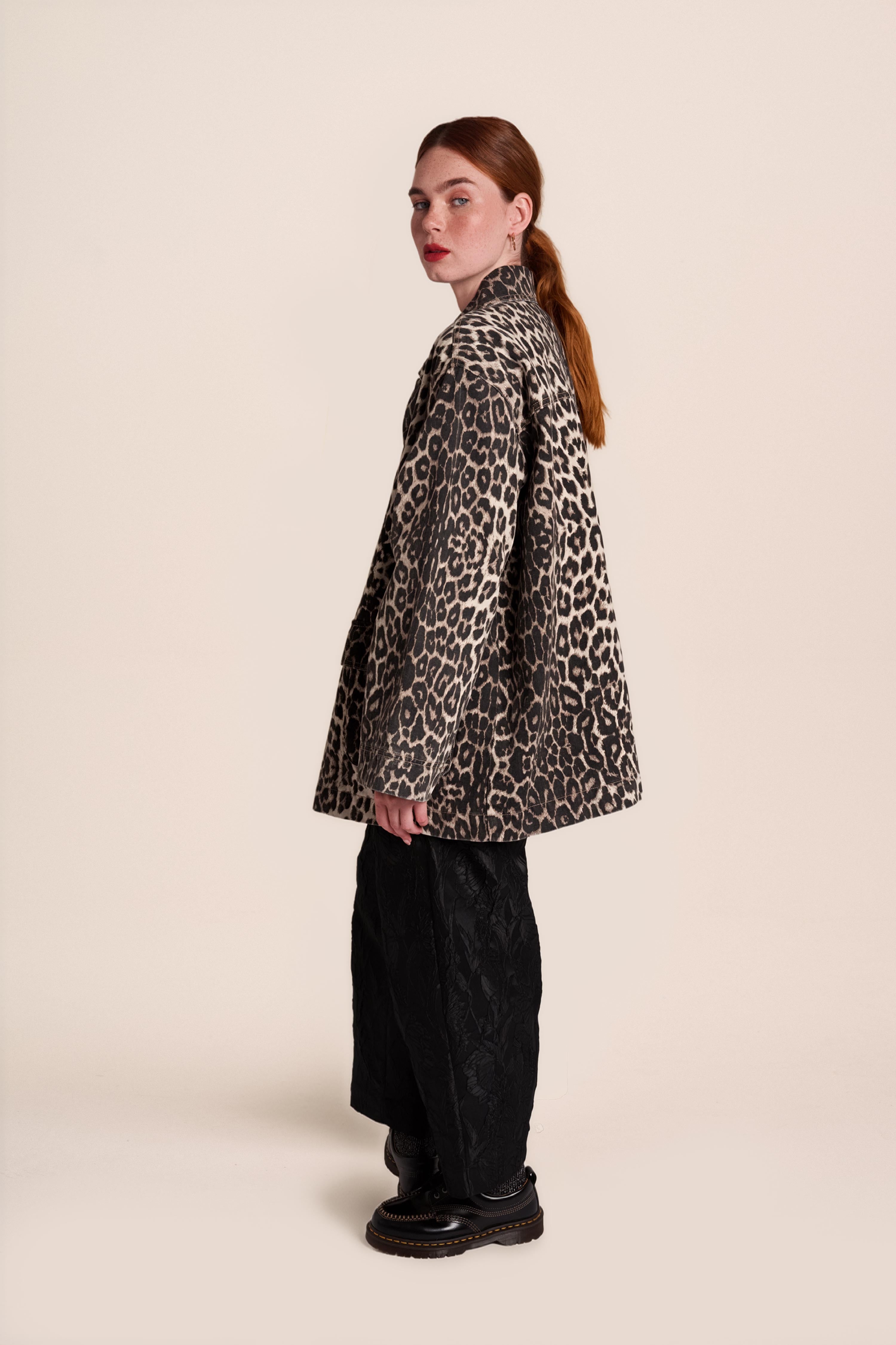 Sienna Jacket - Leopard Denim