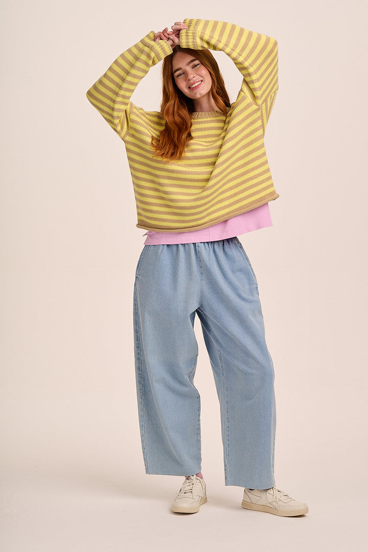 Ottie Trousers - Light Wash Denim