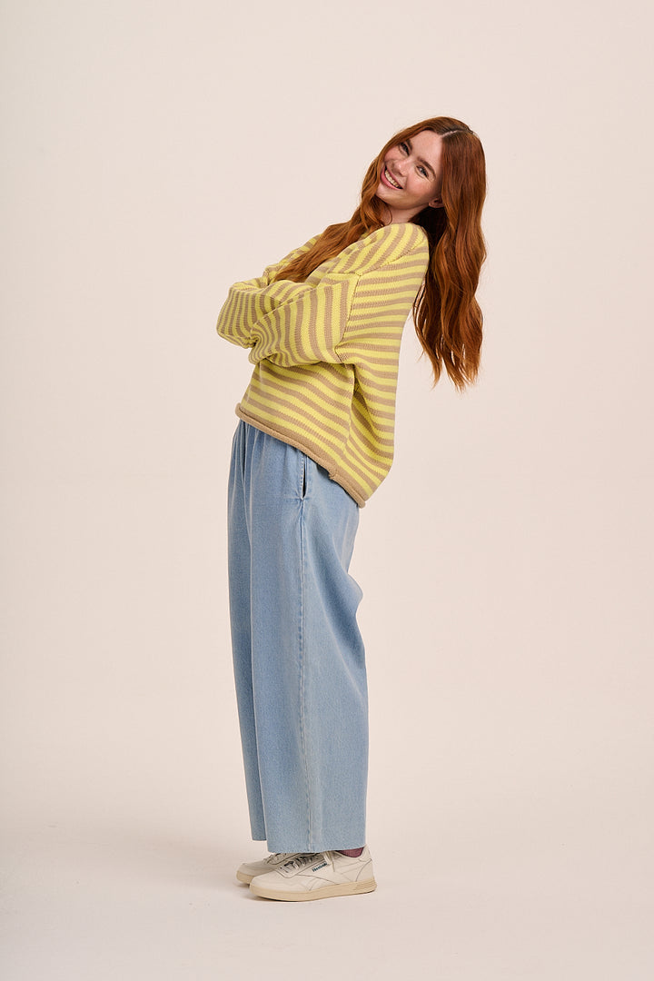 Ottie Trousers - Light Wash Denim