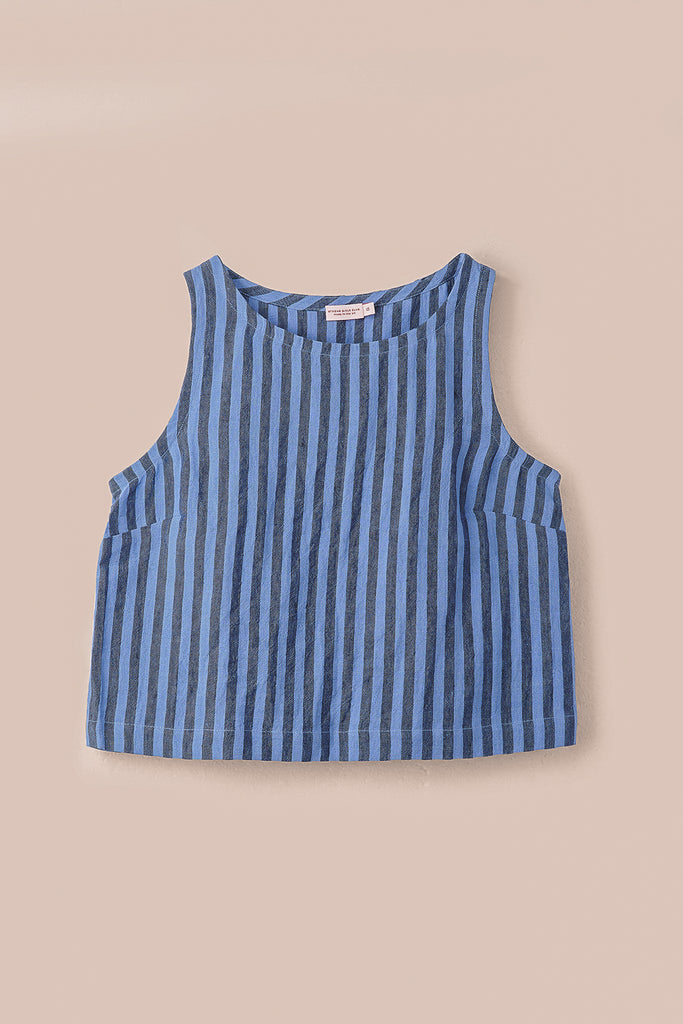 Nova Linen Top Tonal Stripe