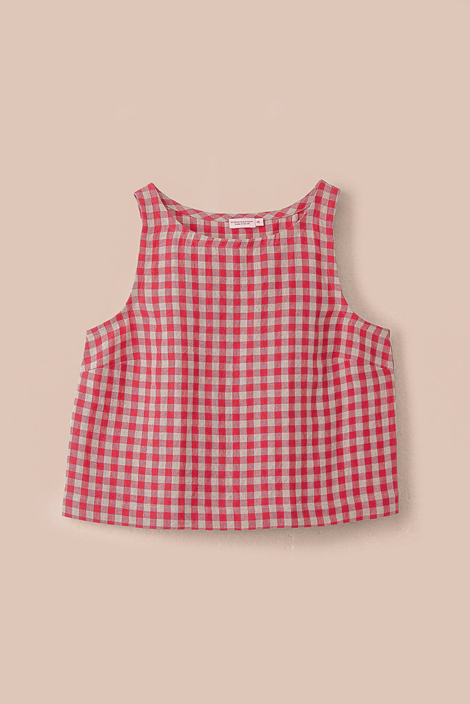 Nova Linen Top & Sand Check