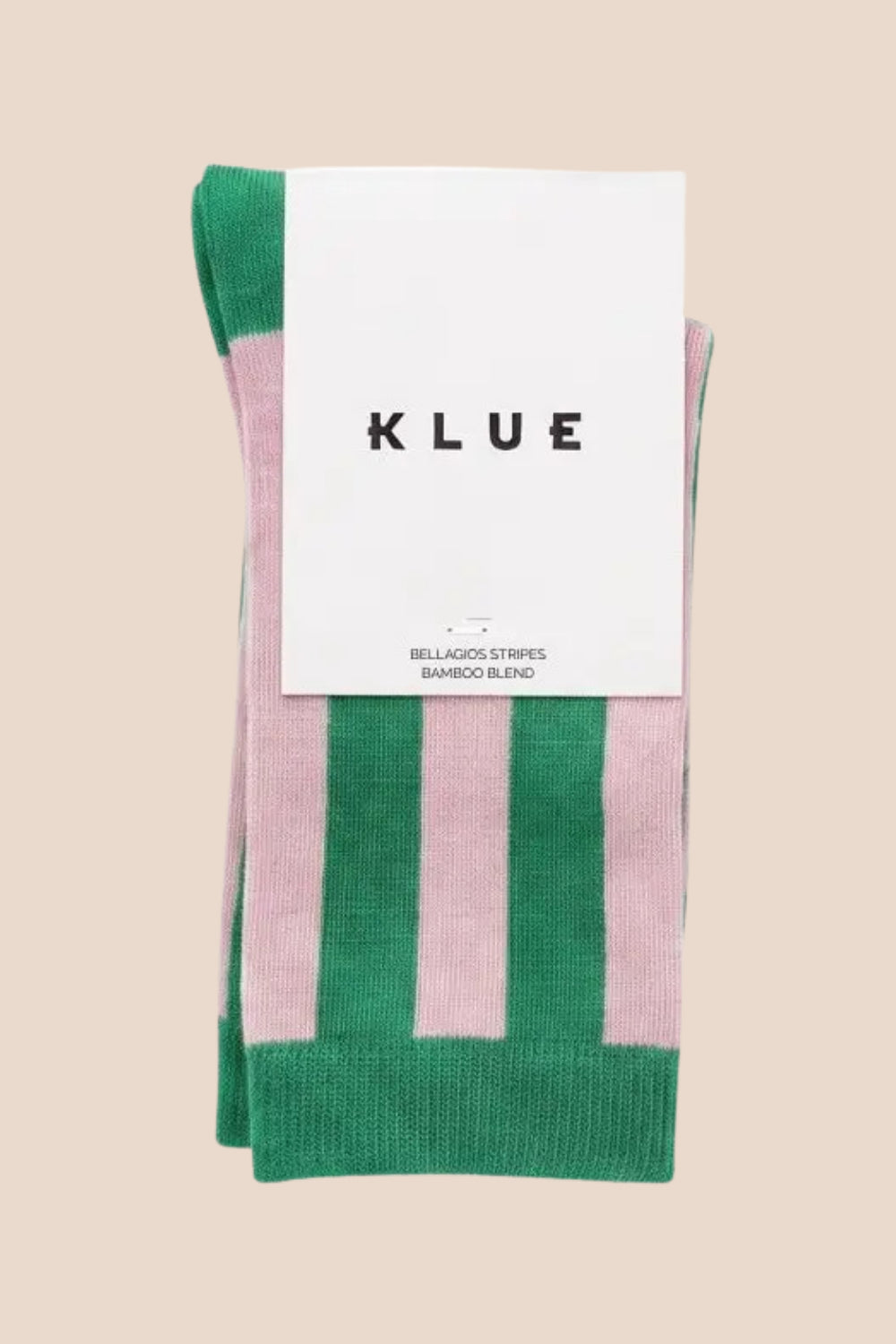 Klue Retro Striped socks - Emerald Green & Pink