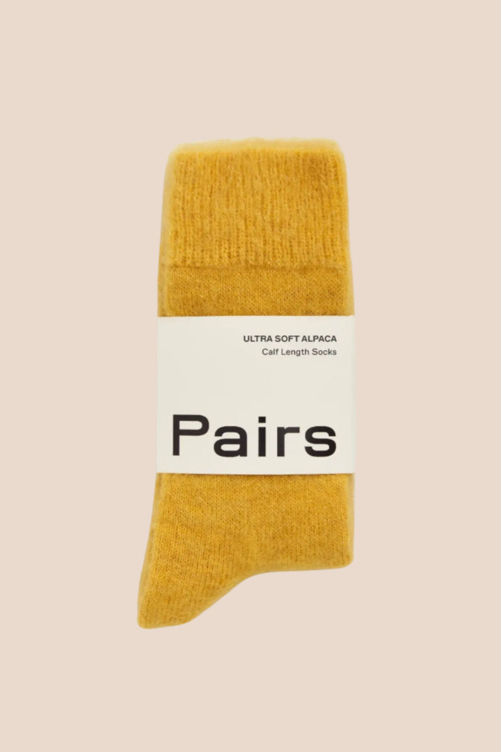 Yellow Ultra Soft Alpaca Socks