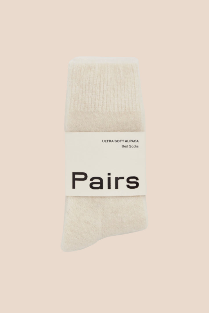 Cream Soft Alpaca Socks