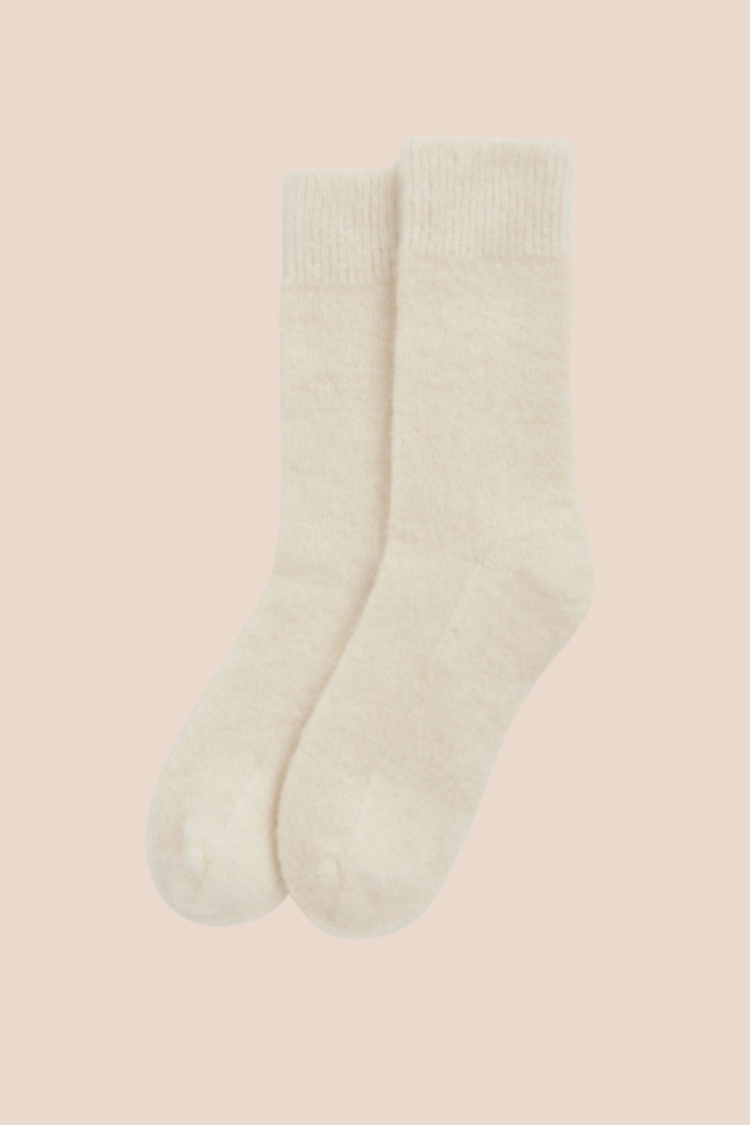 Cream Soft Alpaca Socks