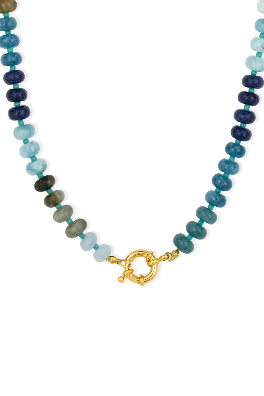 Marnie Bead Necklace - Blue – Necklace from Mutha.Hood