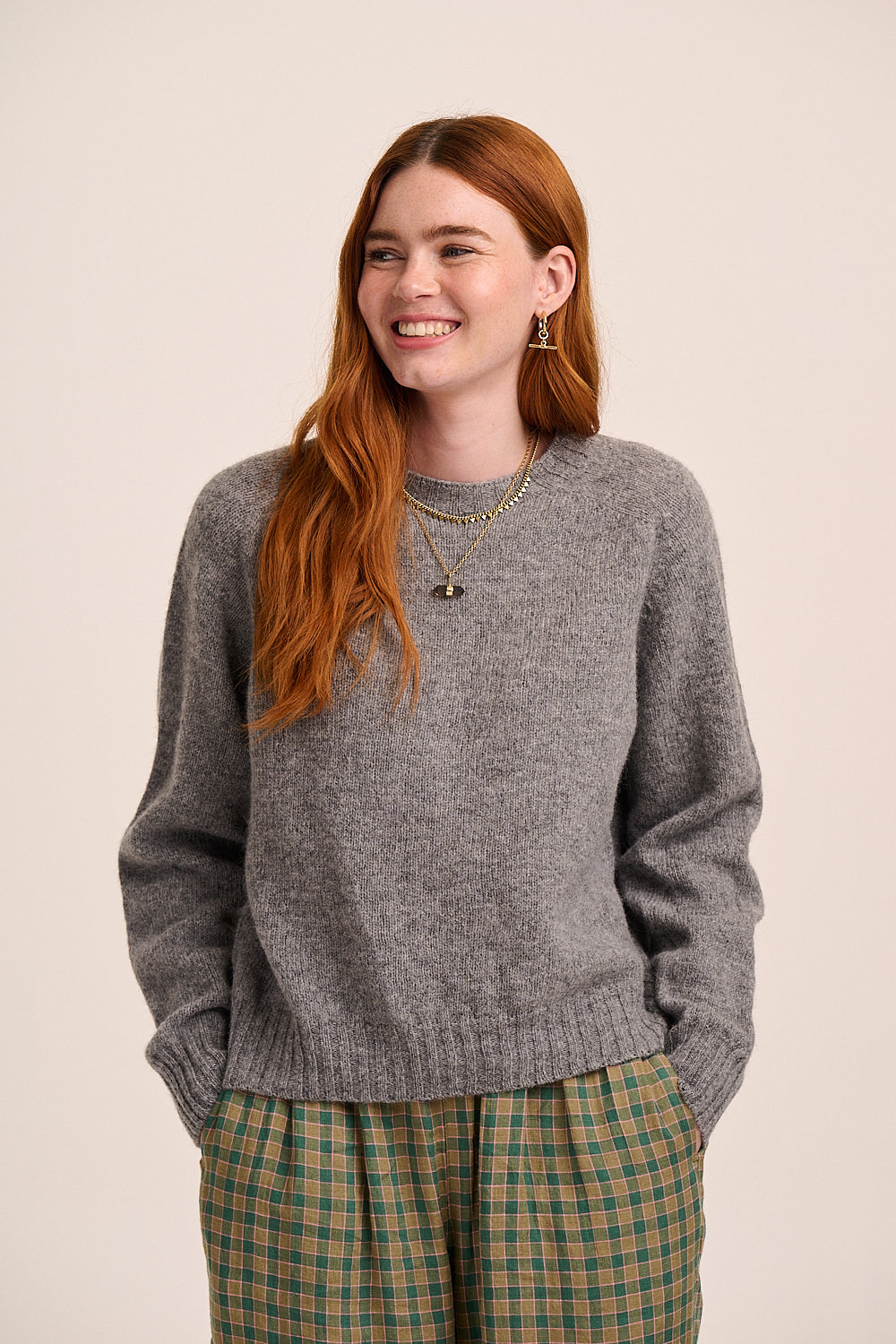 Astrid Lambswool Jumper - Mid Grey
