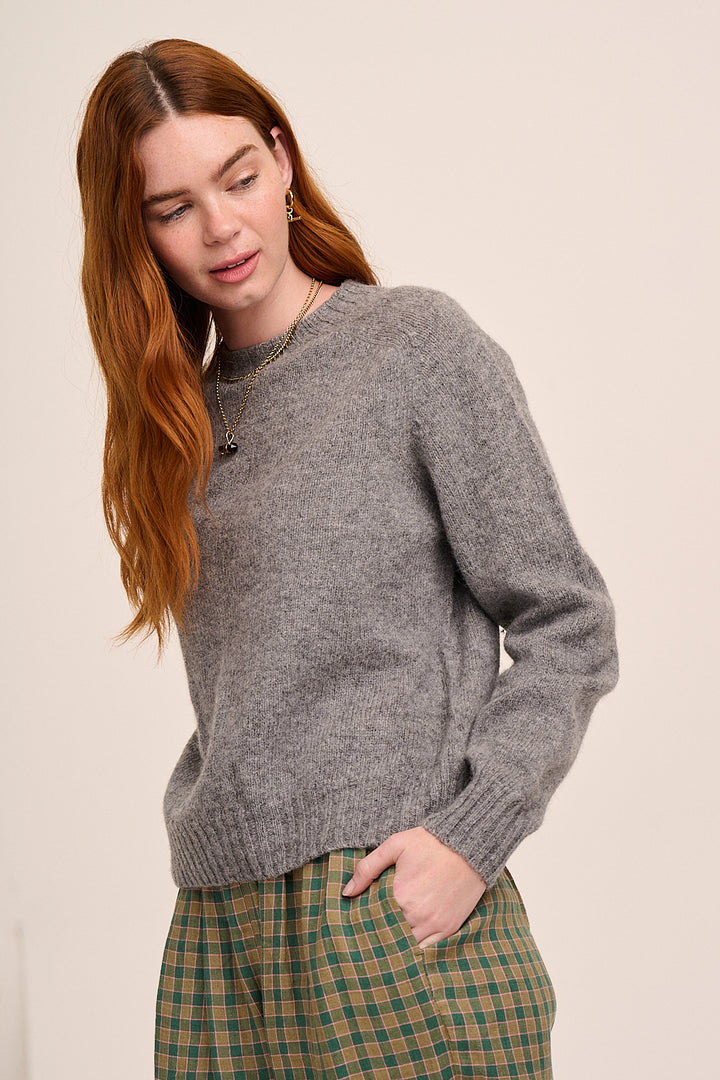 Astrid Lambswool Jumper - Mid Grey