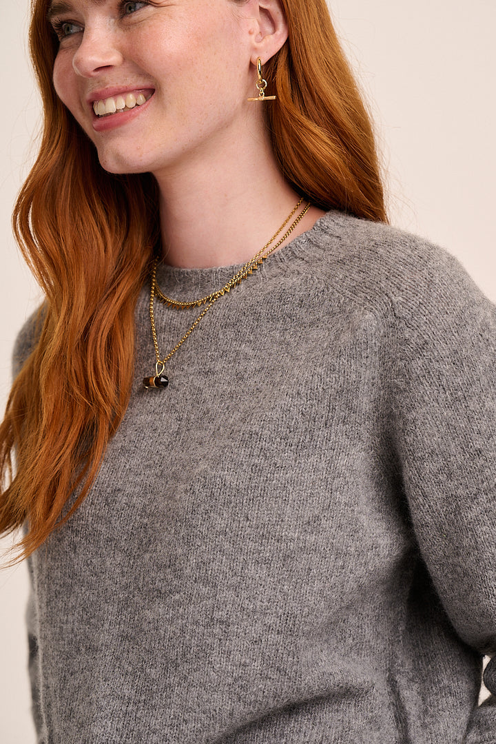 Astrid Lambswool Jumper - Mid Grey