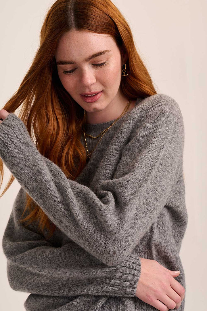 Astrid Lambswool Jumper - Mid Grey