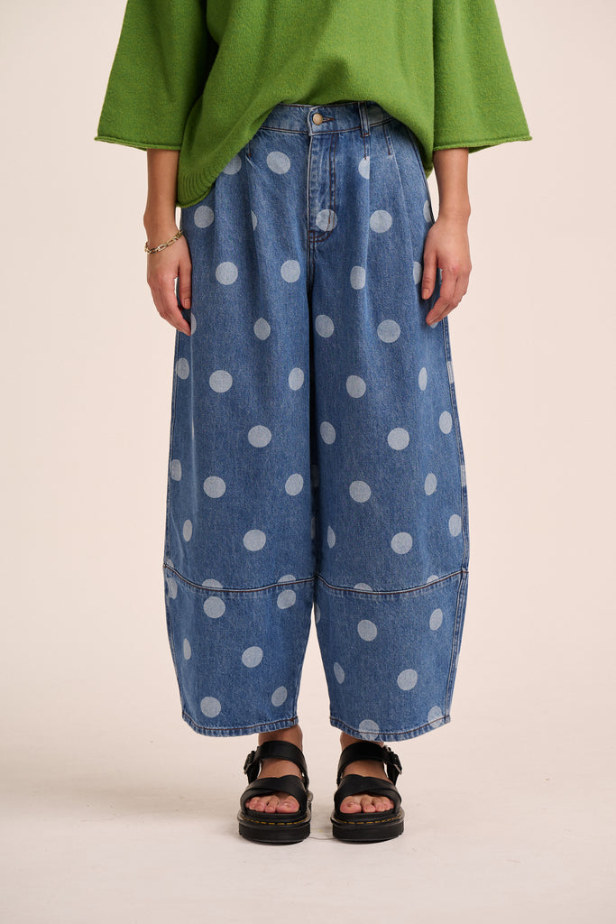Ava Pleated Dot Jeans