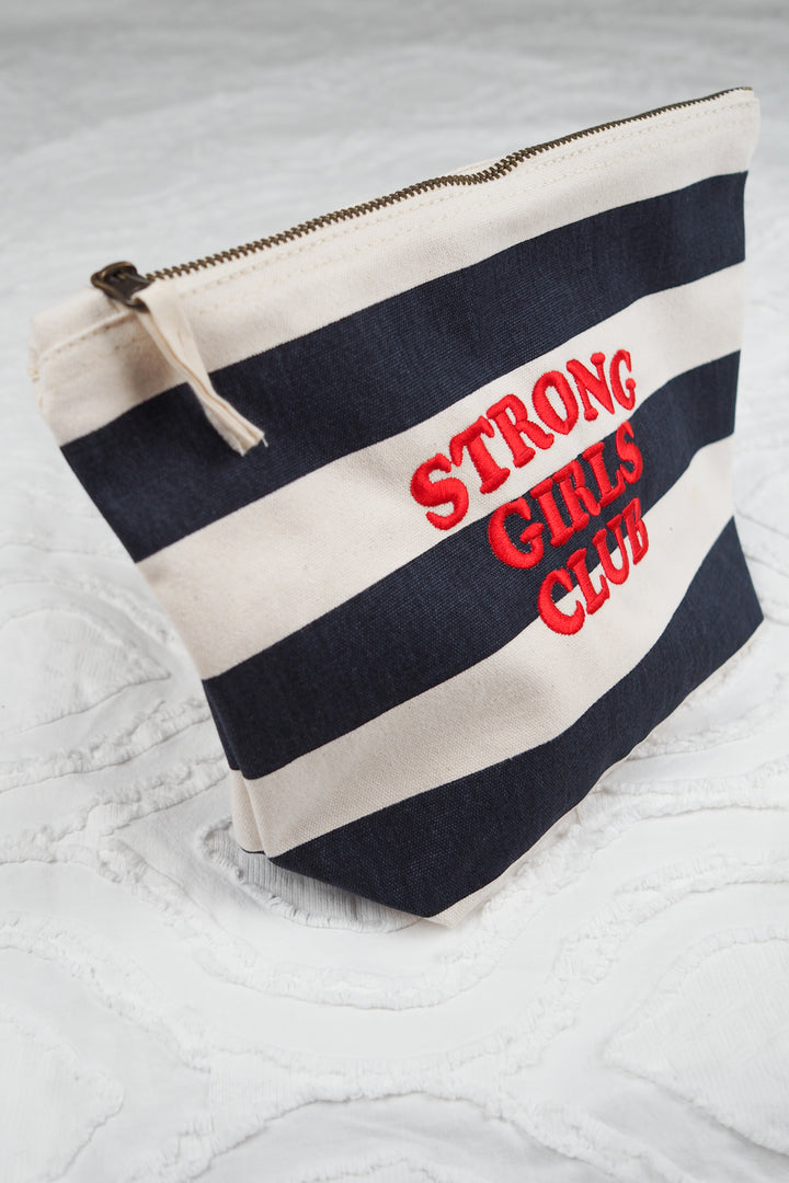 Breton Stripe Strong Girls Club Pouch