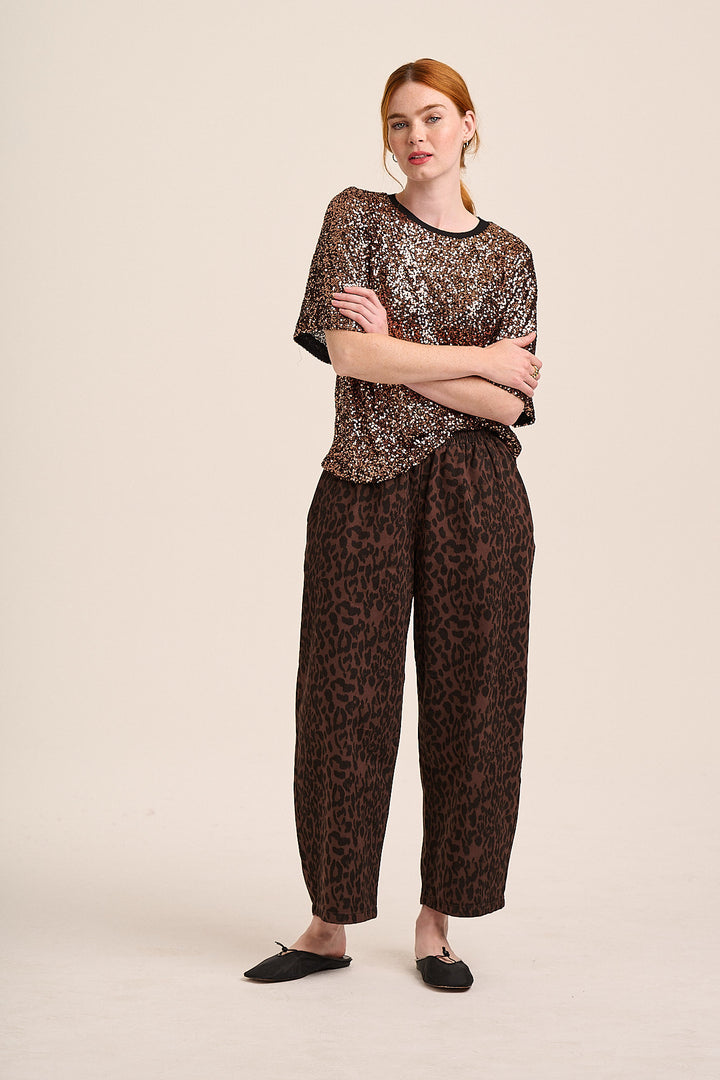 Alice Boxy Sequin Top - Bronze