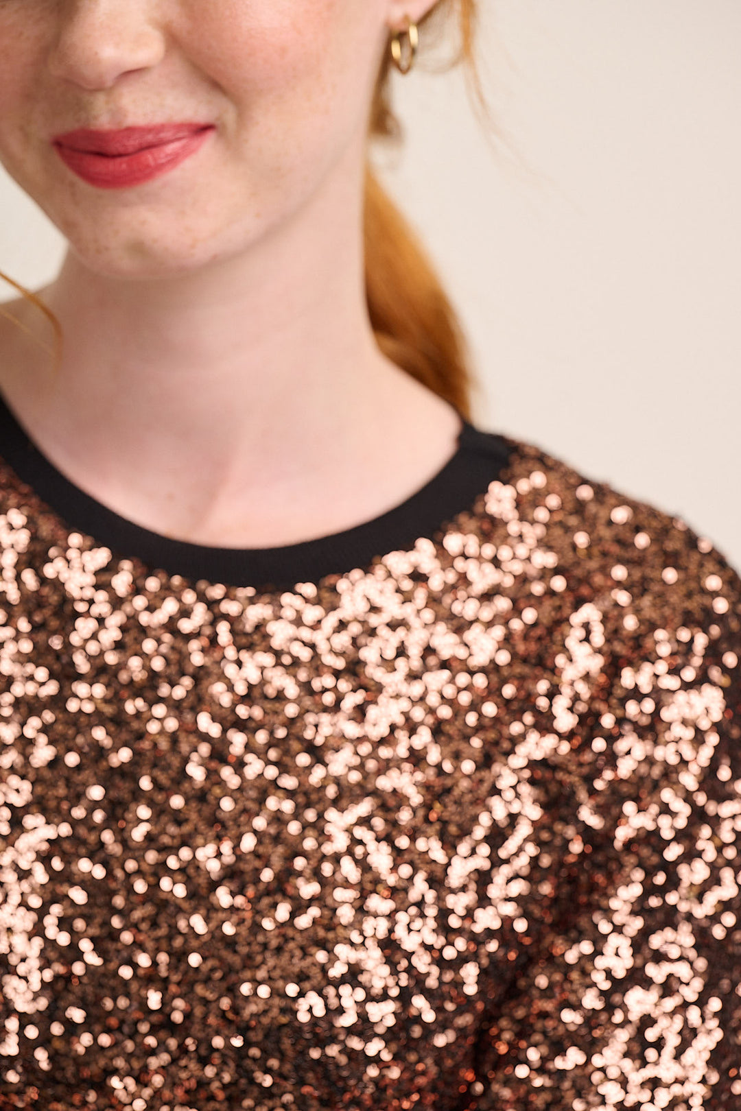 Alice Boxy Sequin Top - Bronze