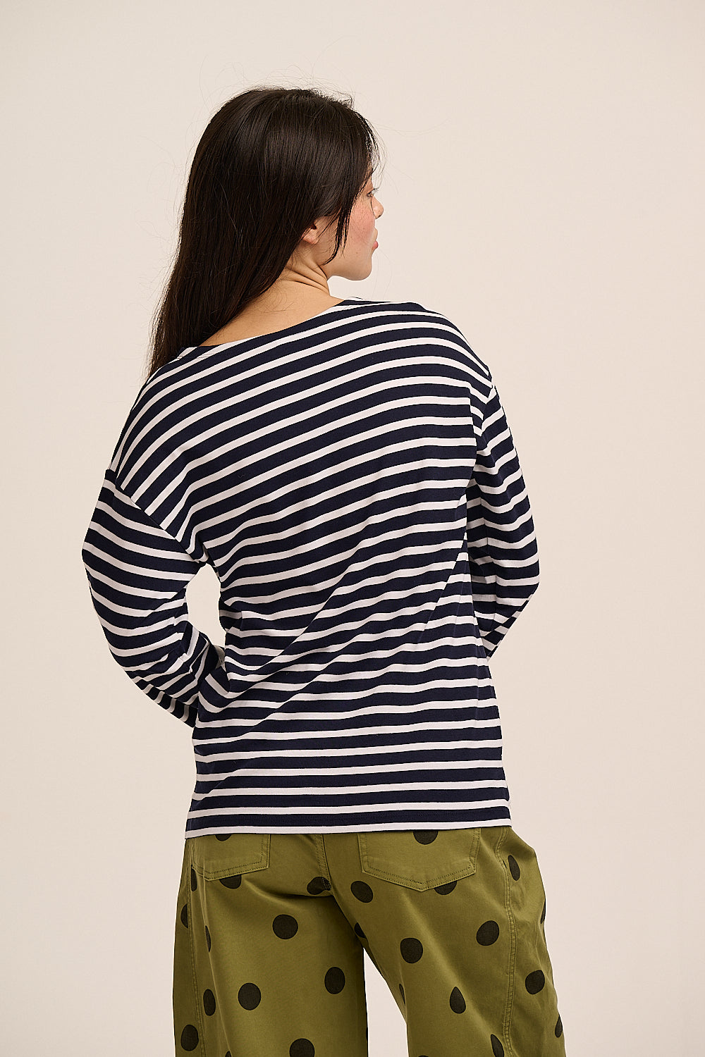 Strong Girls Club Breton TShirt - Navy