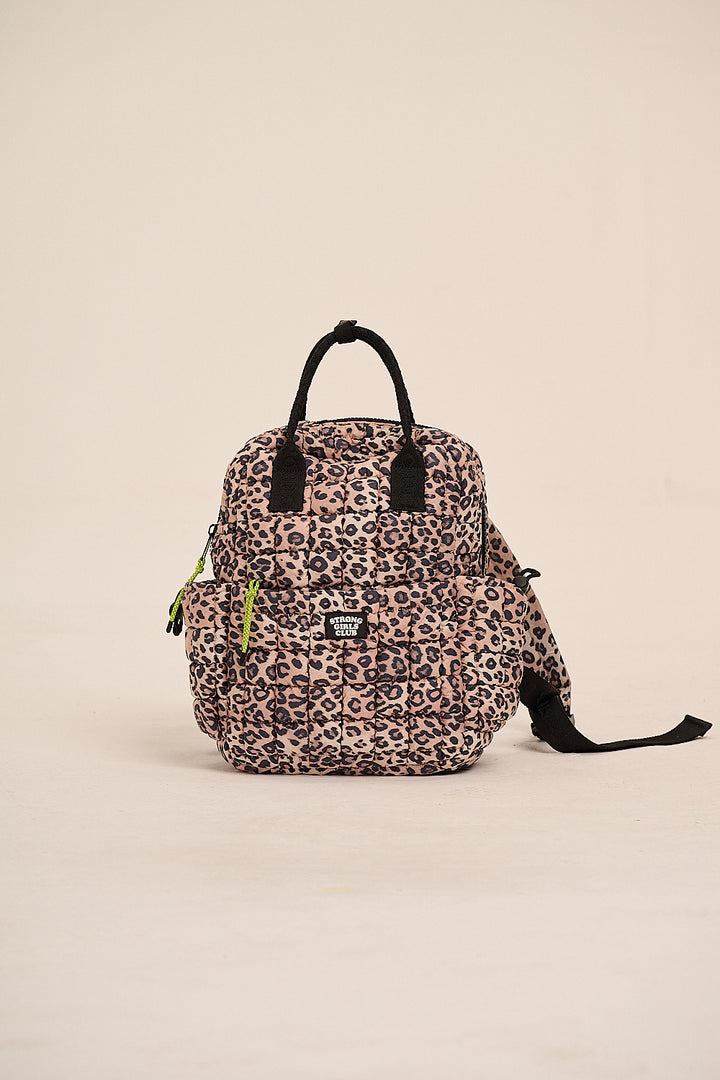 Dumpling Quilted Backpack - Leopard