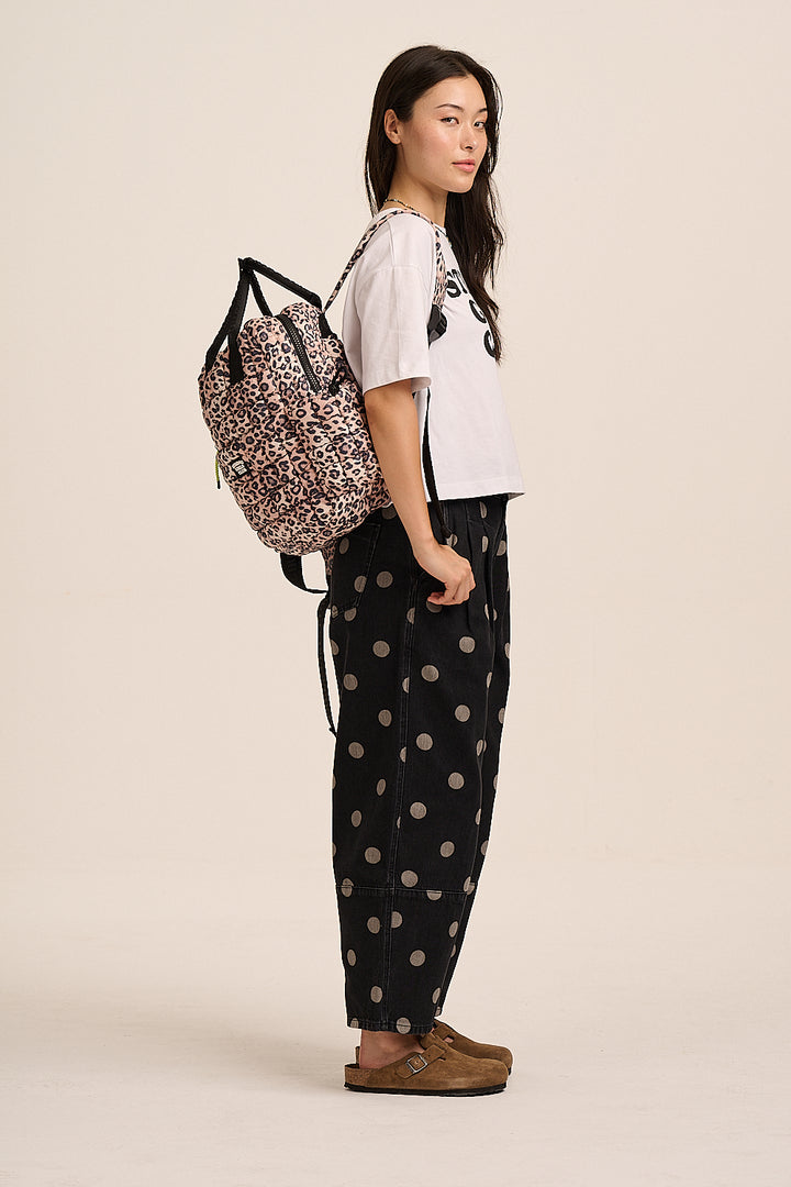 Dumpling Quilted Backpack - Leopard