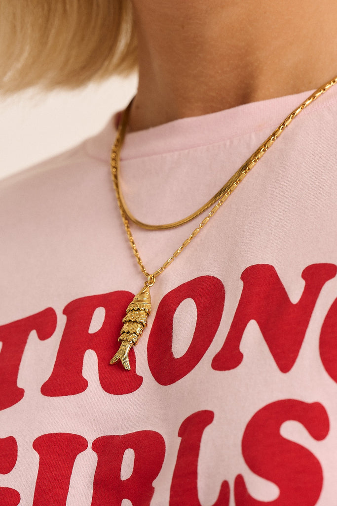 Goldie Fish Pendant Necklace