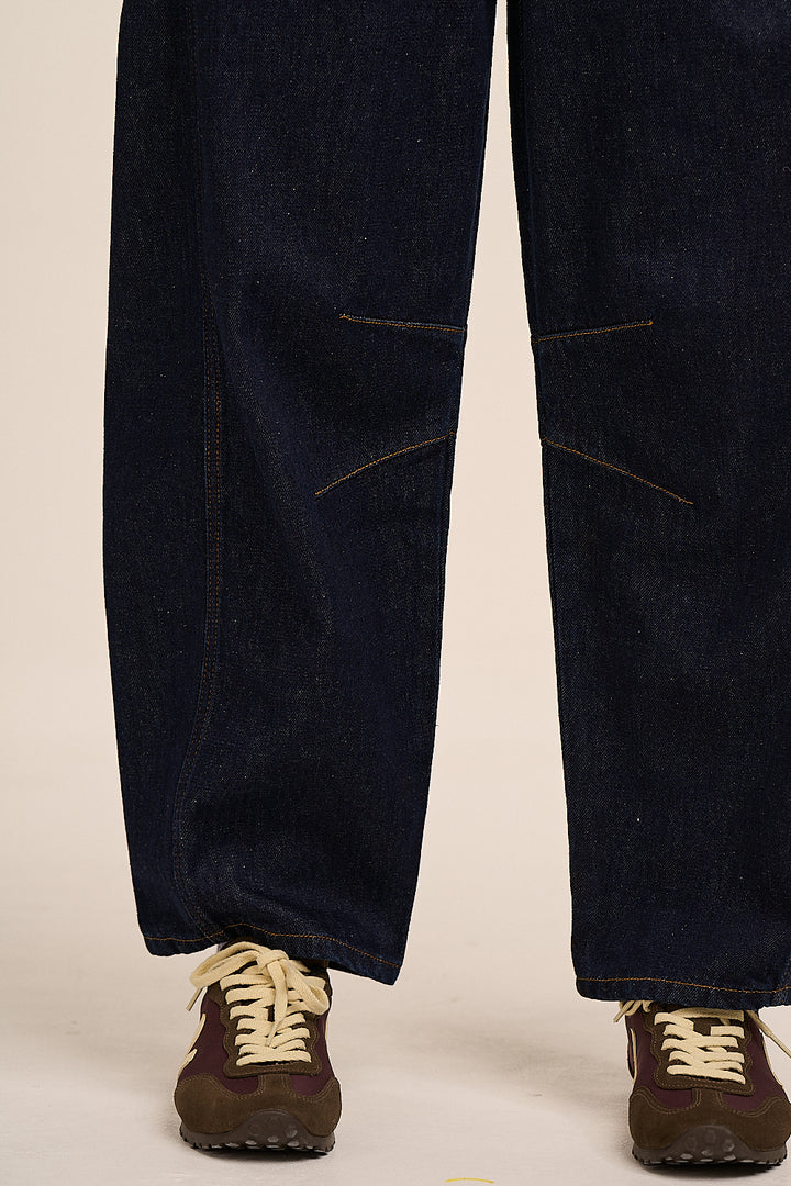 The dart detailing on the barrel leg Ginny Jean