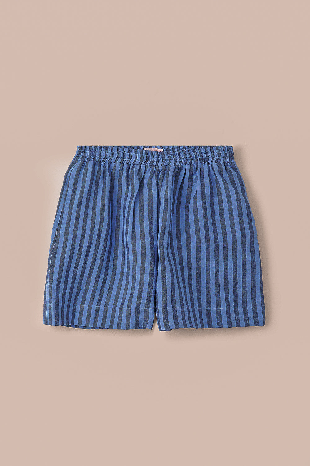 Ziggy Linen Shorts - Tonal Blue Stripe