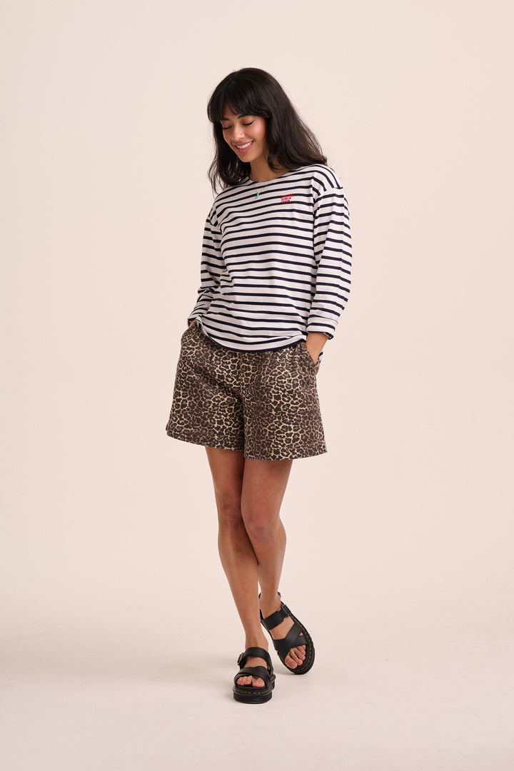 Strong Girls Club Breton TShirt - White/Navy