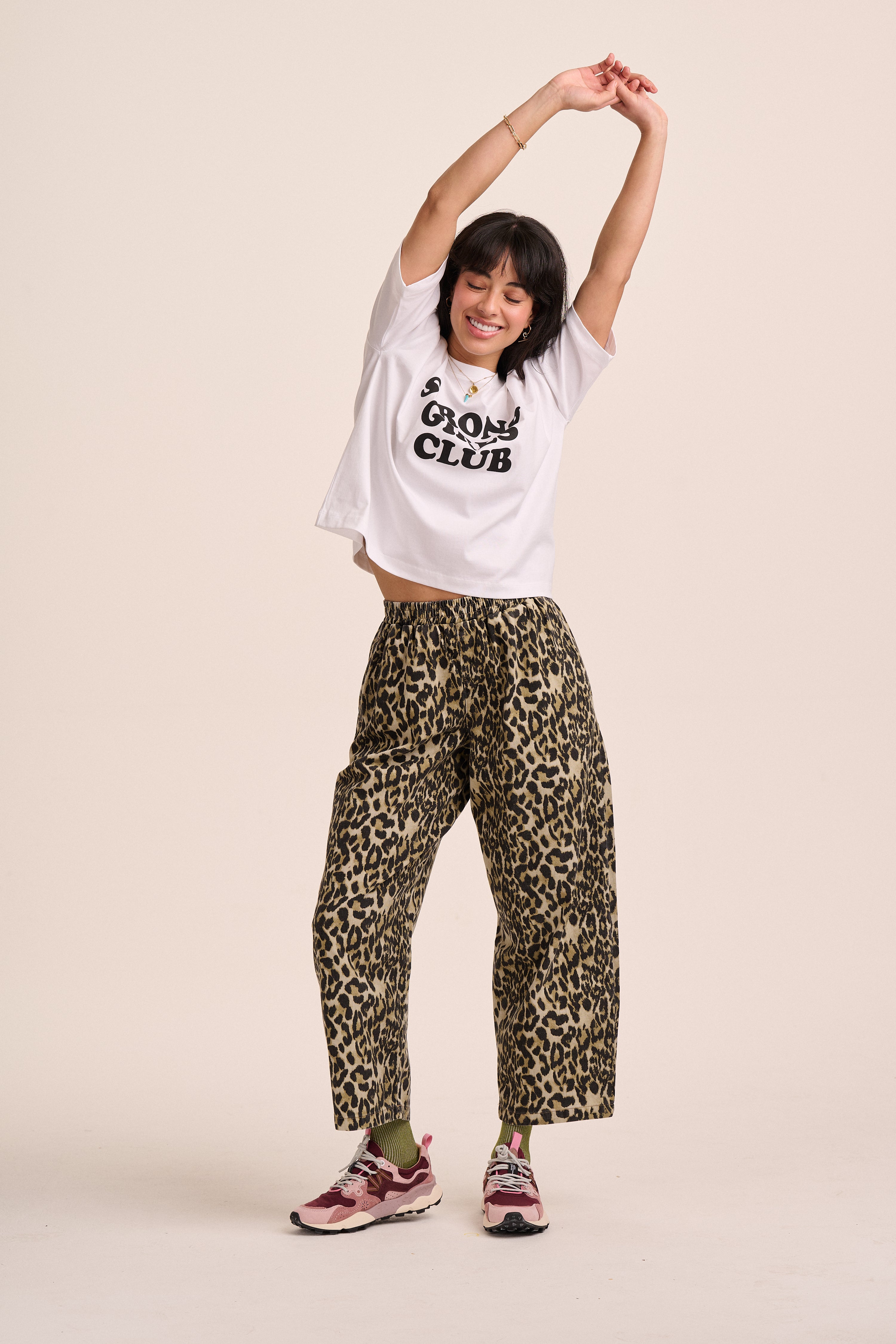 Ottie Denim Trousers - Leopard – Trousers from Mutha.Hood