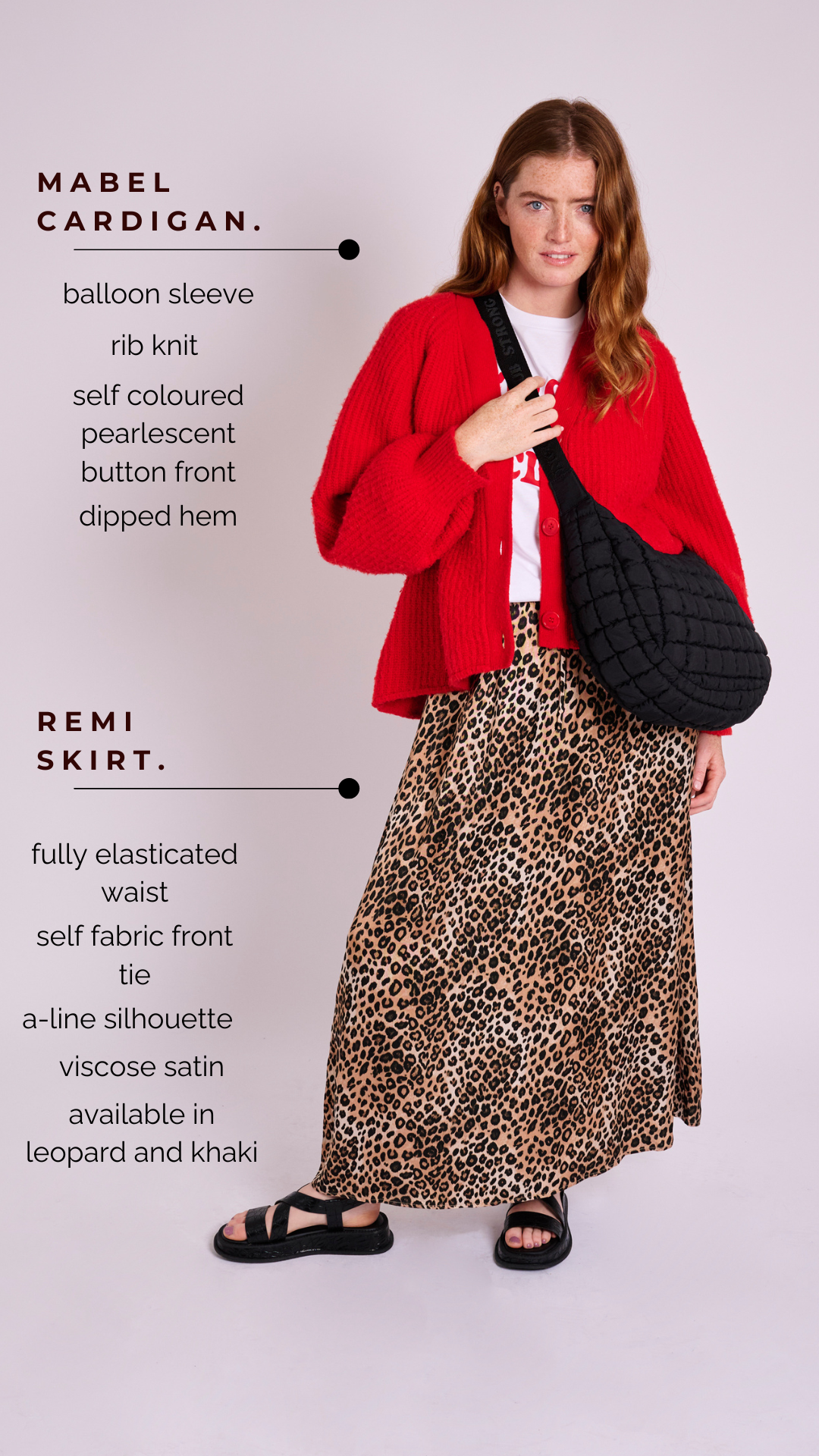 Remi Leopard Satin Skirt