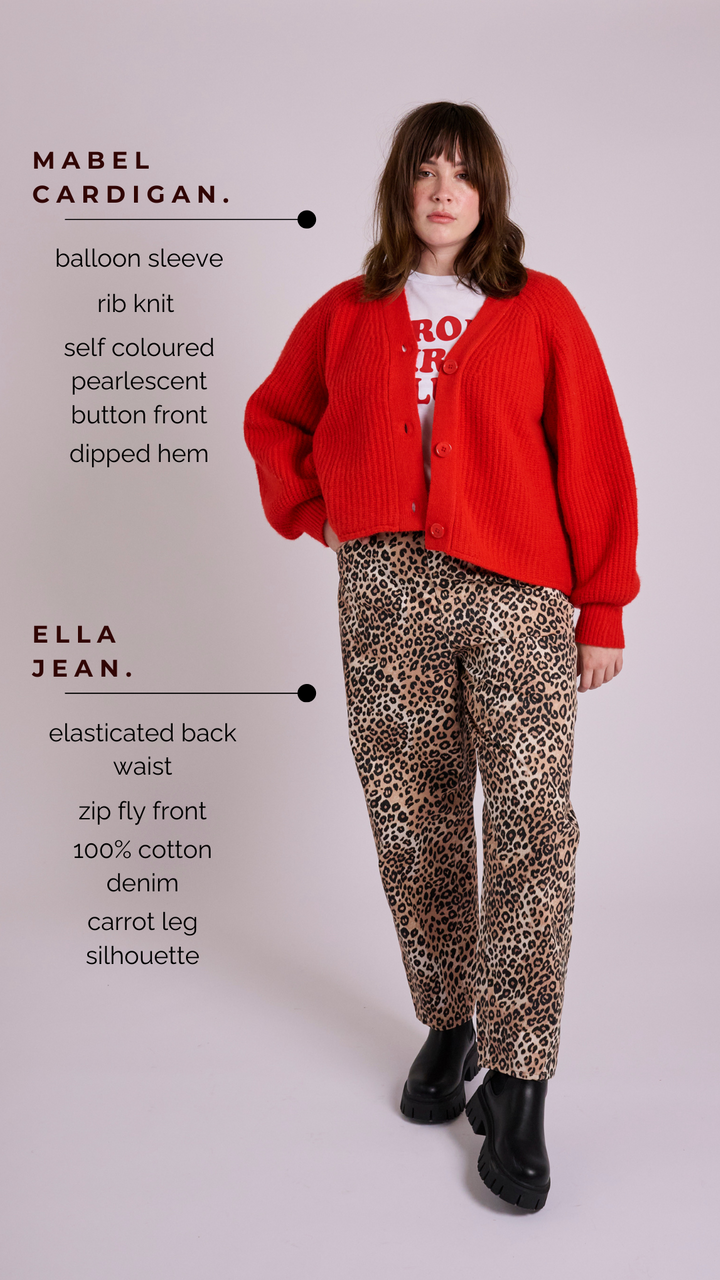 Ella Leopard Relaxed Jeans