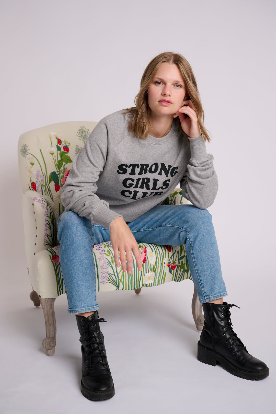 Strong Girls Club Grey Sweatshirt