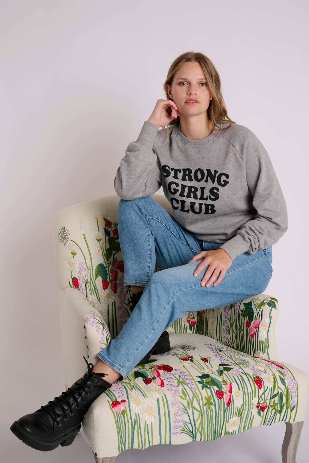 Strong Girls Club Grey Sweatshirt