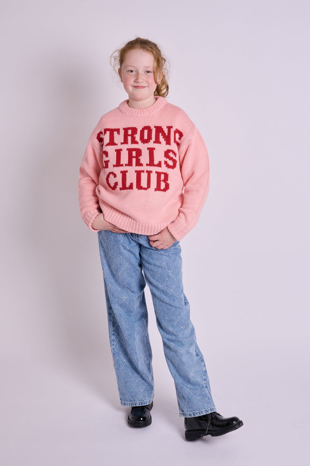 Knitted Kids Strong Girls Club Jumper