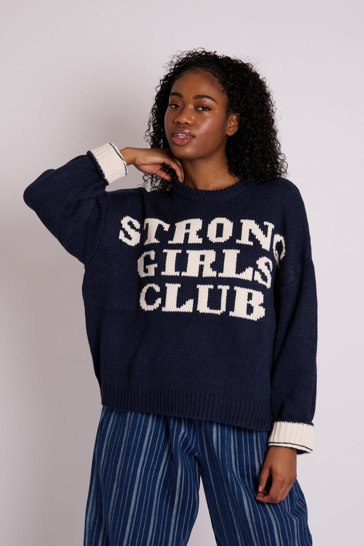 Knitted Strong Girls Club Jumper