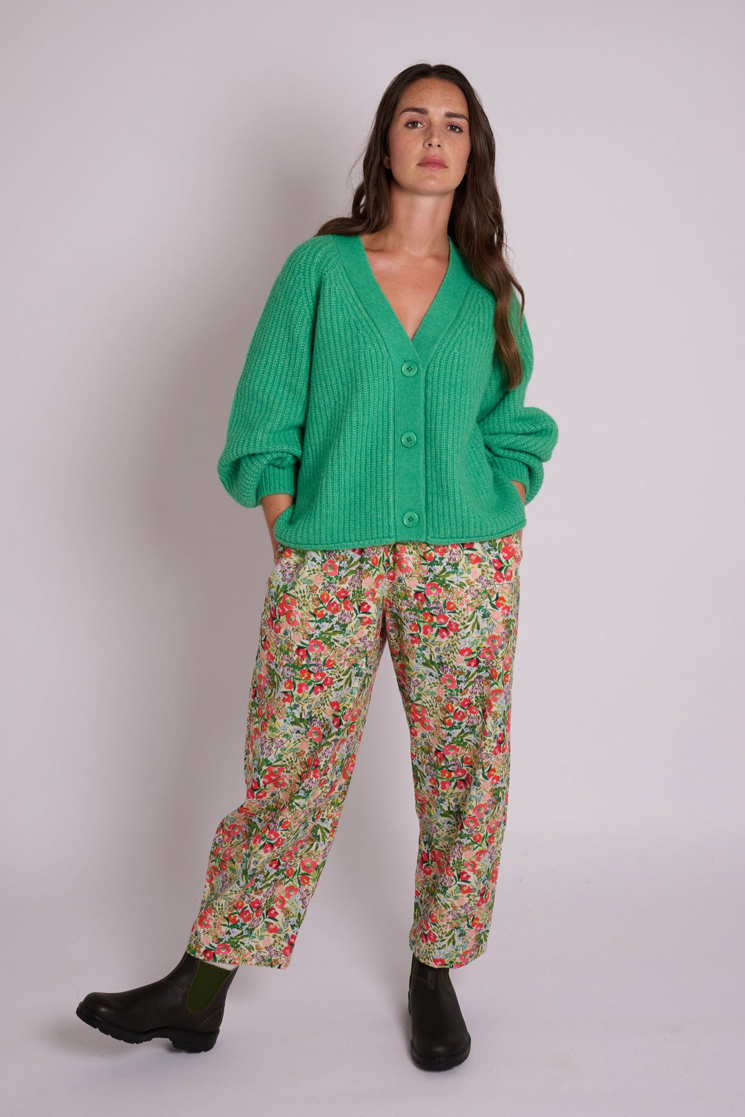 Peggy Floral Linen Trousers