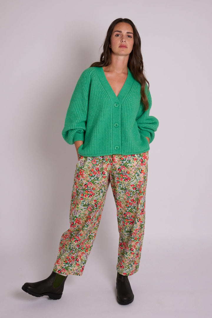 Peggy Floral Linen Trousers