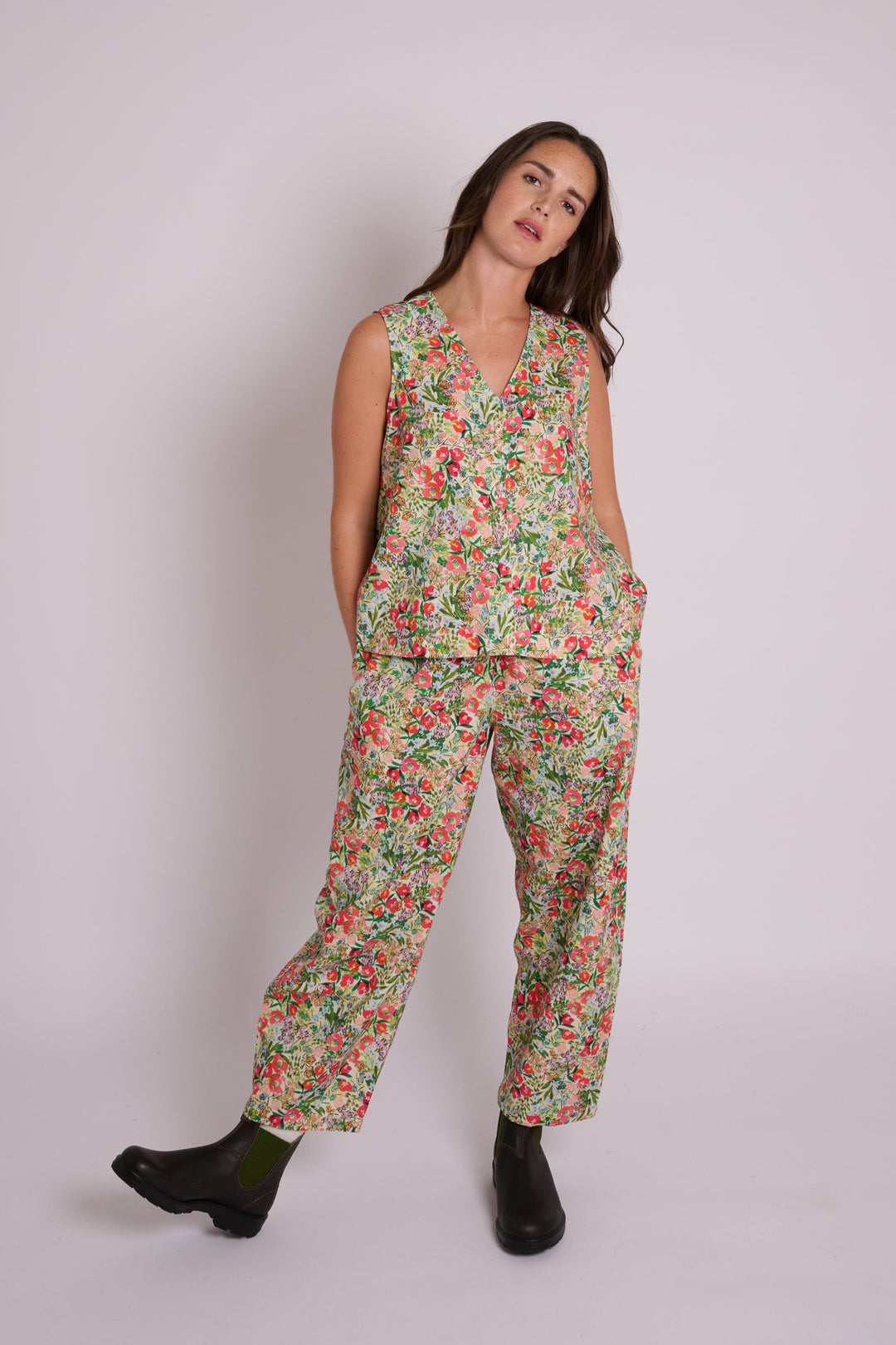 Pippa Floral Linen Top