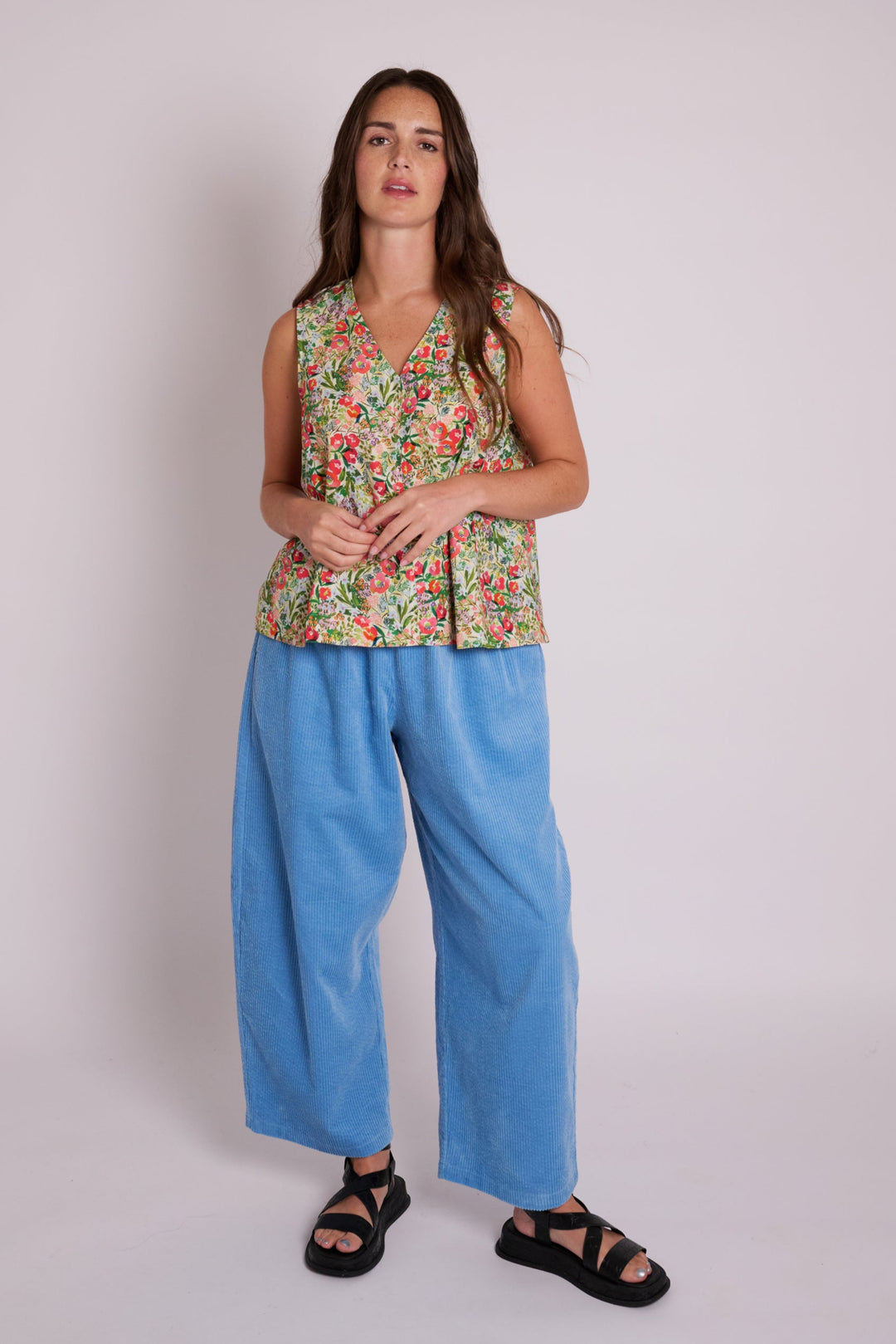 Pippa Floral Linen Top