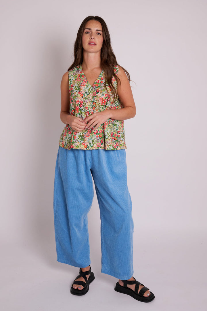 Pippa Floral Linen Top