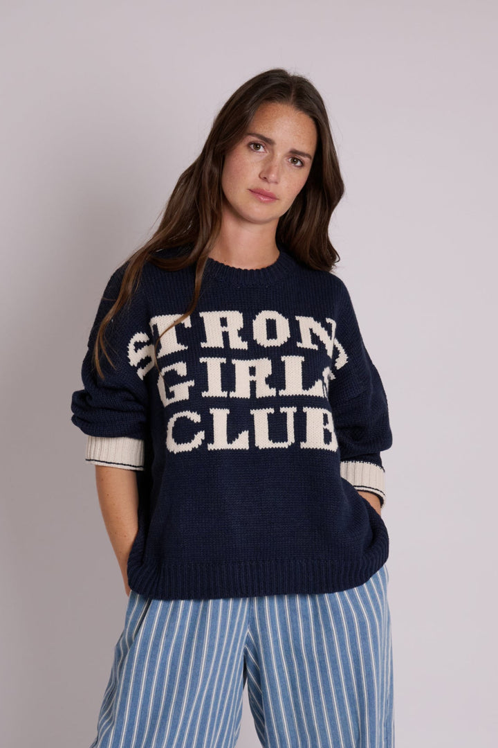 Knitted Strong Girls Club Jumper