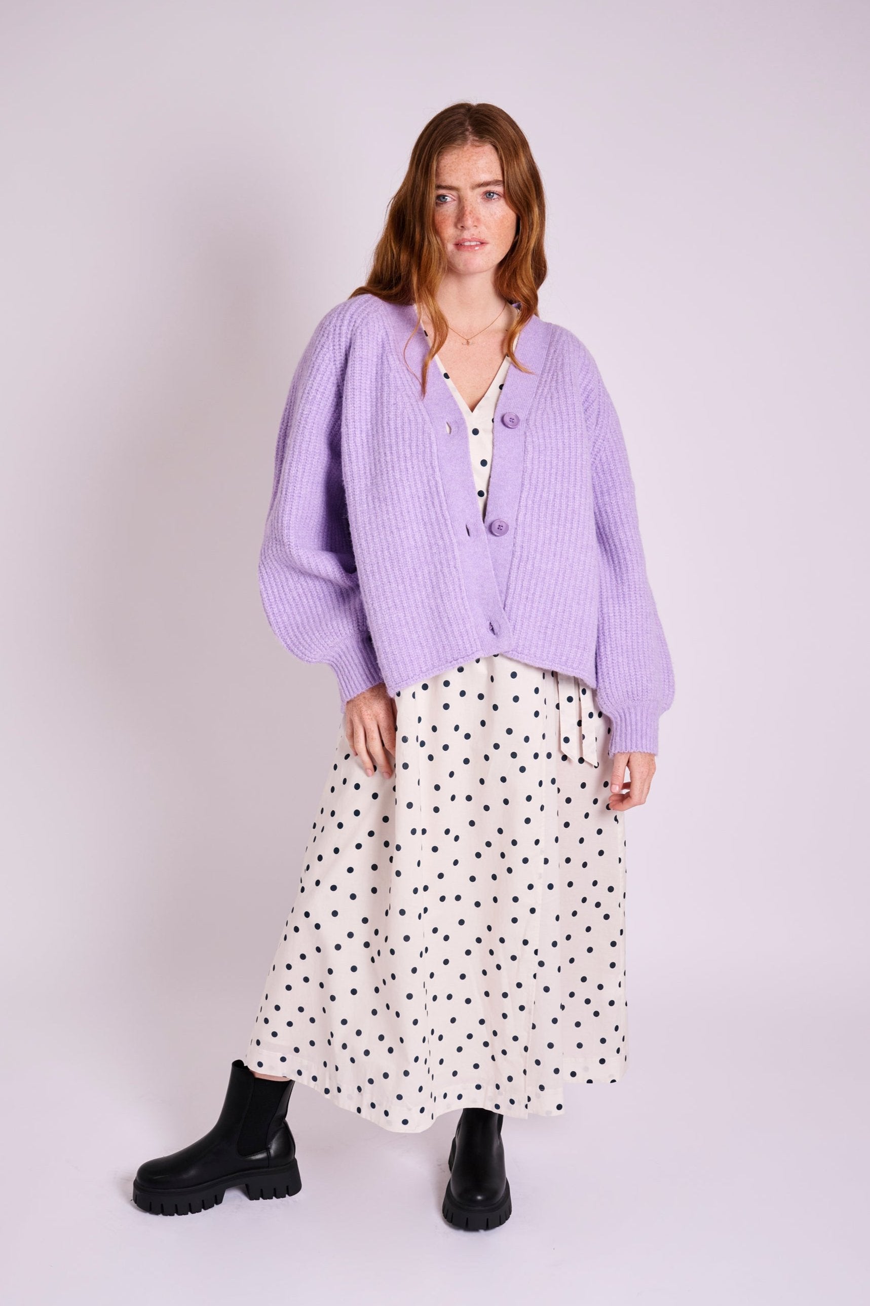 Lilac purple cardigan best sale