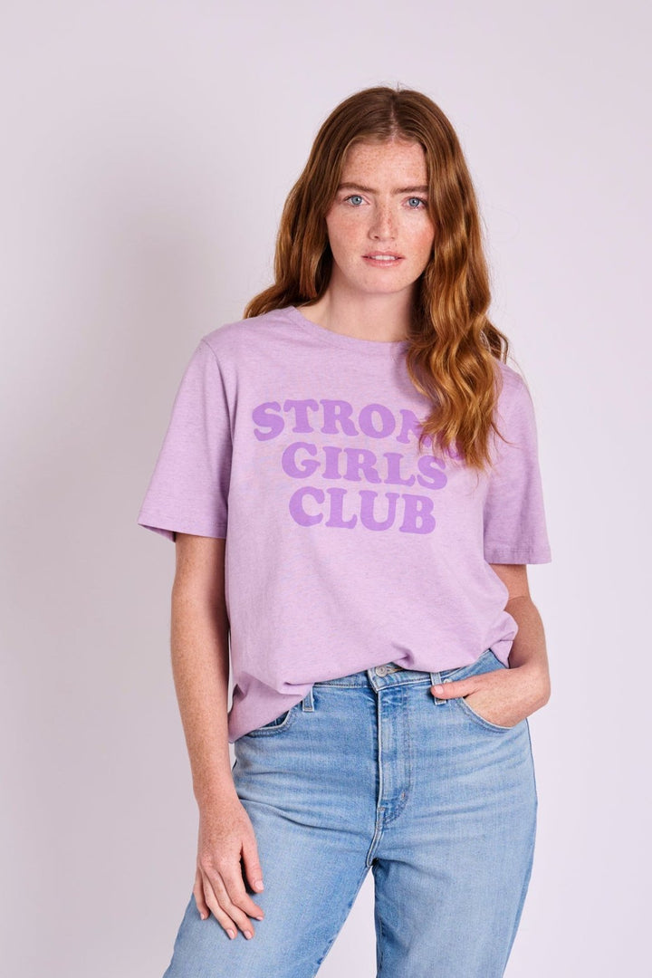 Strong Girls Club Slogan Lilac TShirt